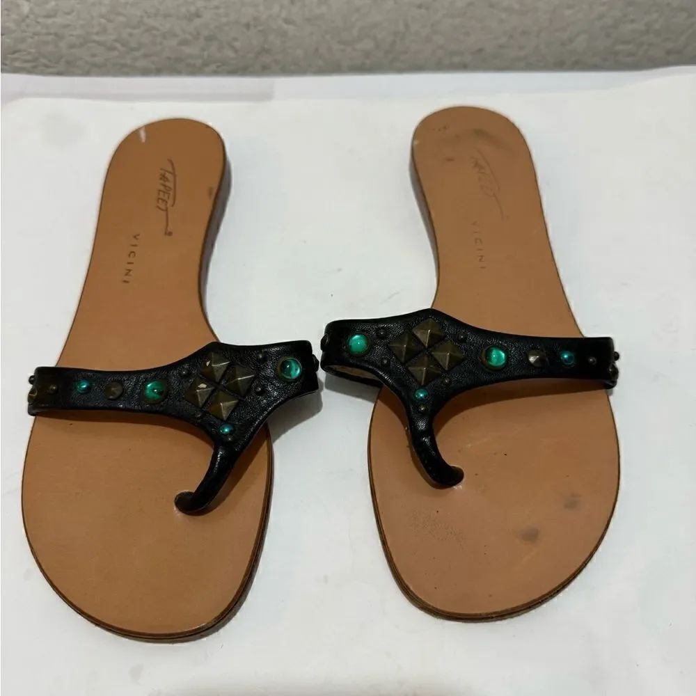 Tapeet by Vicini sandals size 36 Italy studded jeweled